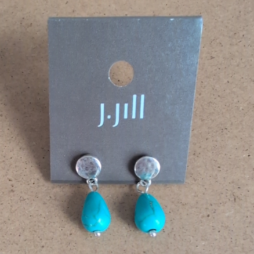 J. Jill Aqua Teardrop Earrings